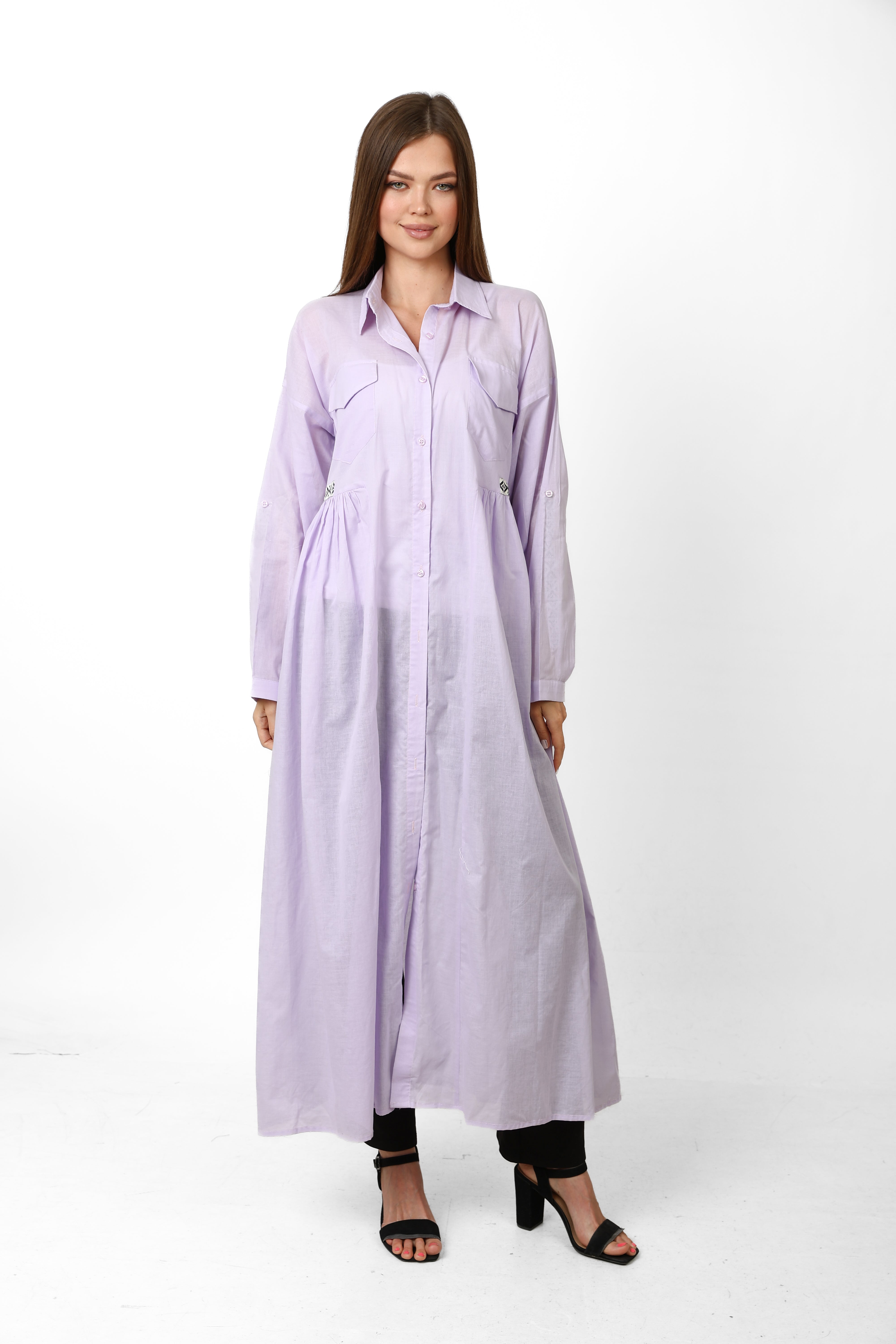 Nyllya Lavander Shirt Dress