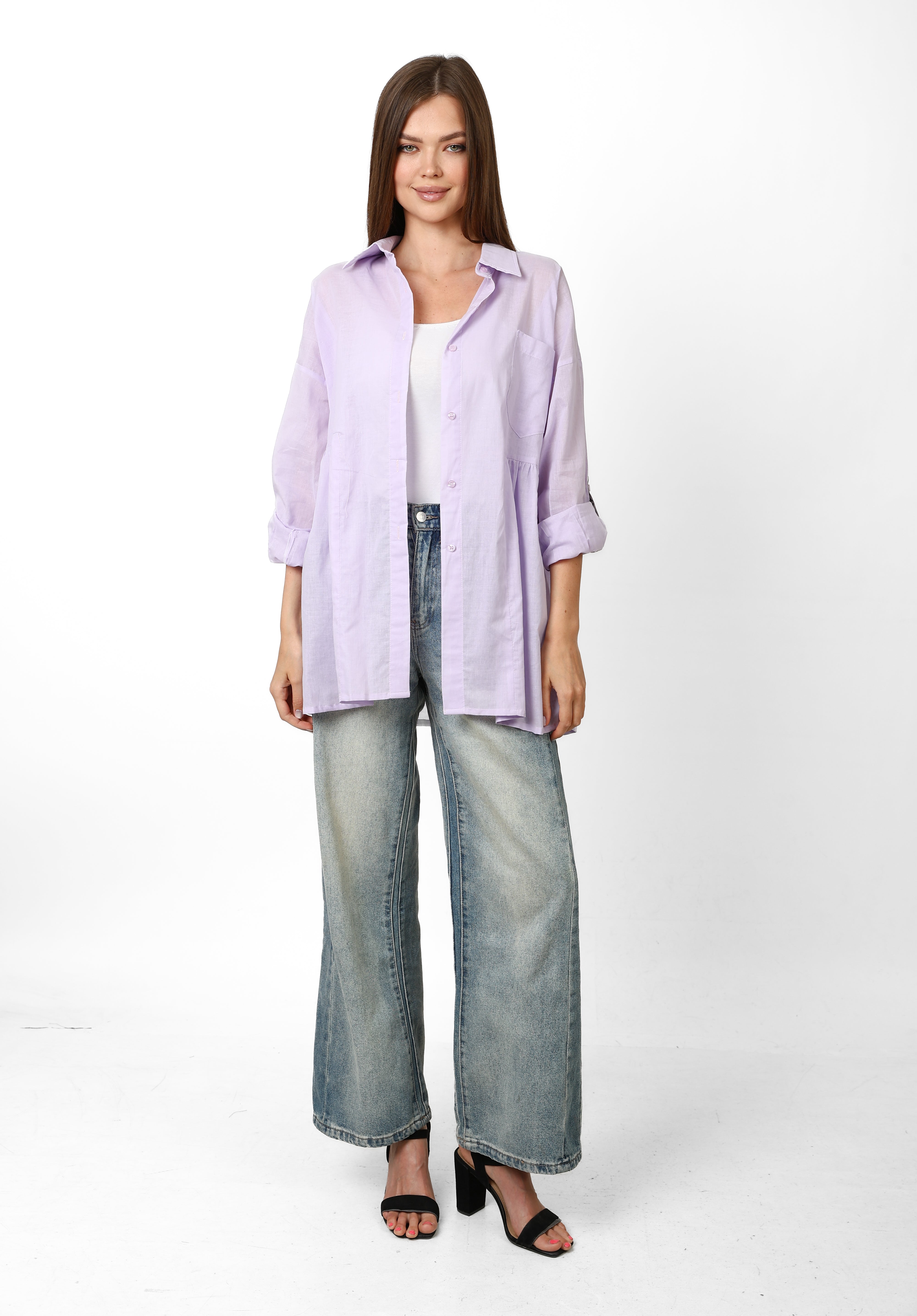 Nyllya Oversized Lavander Shirt