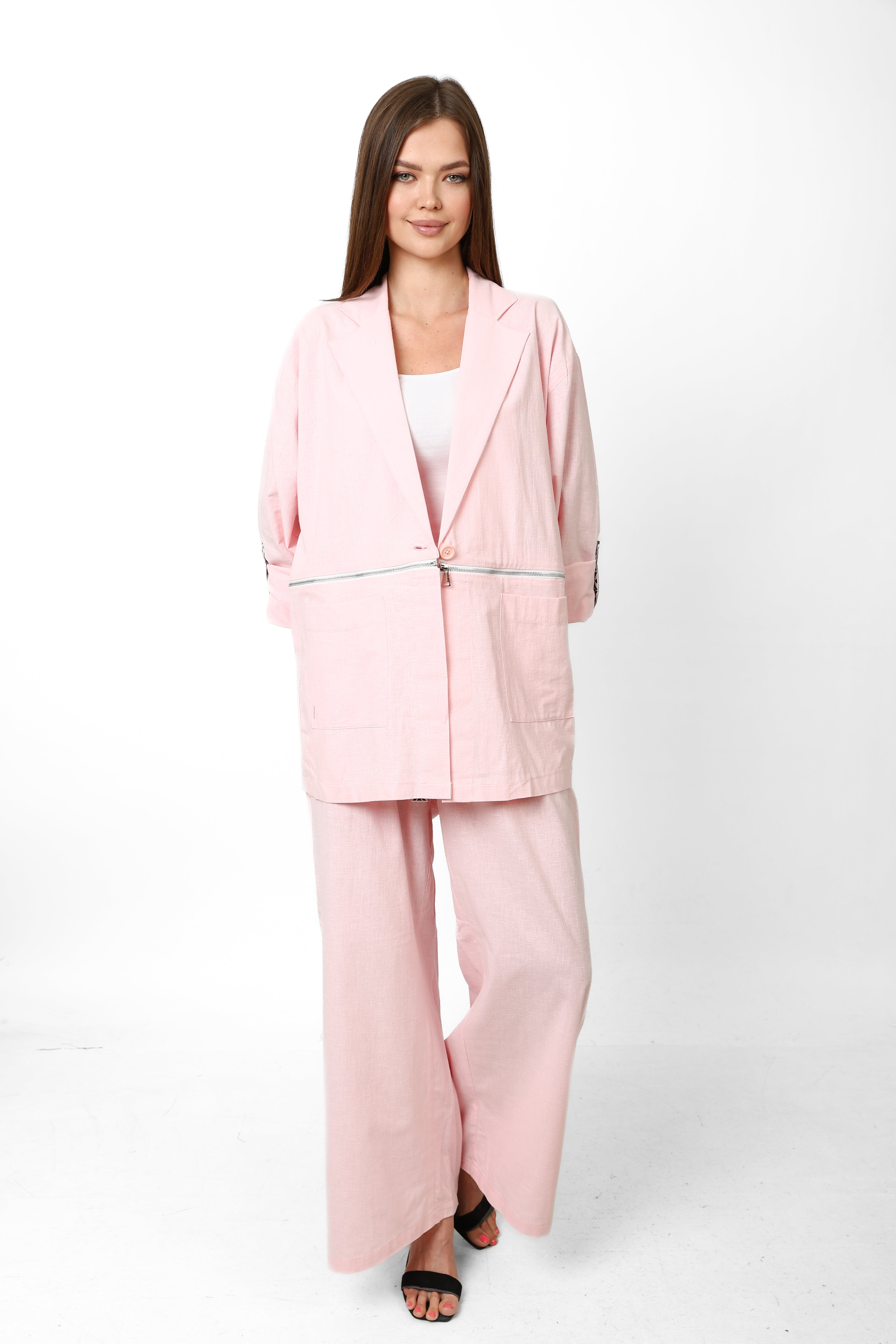 Nyllya Rose Breeze Zipper Blazer