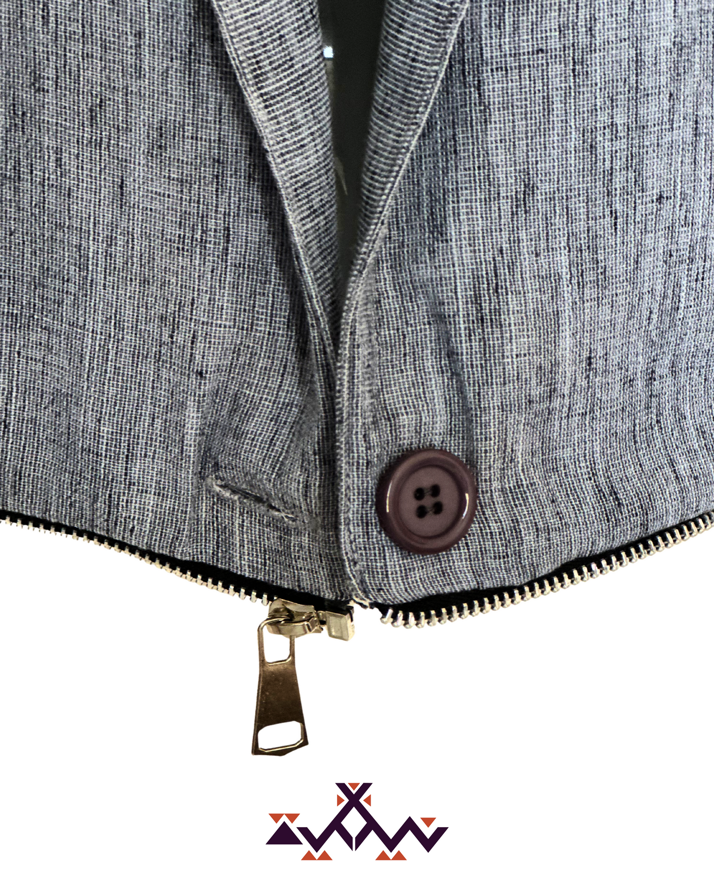 š©¶ Silver Haze Zipper Blazer