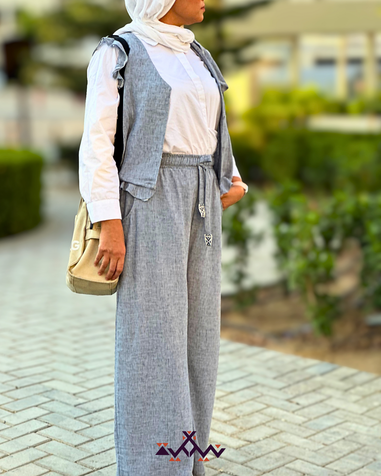 Nyllya wide leg linen pants