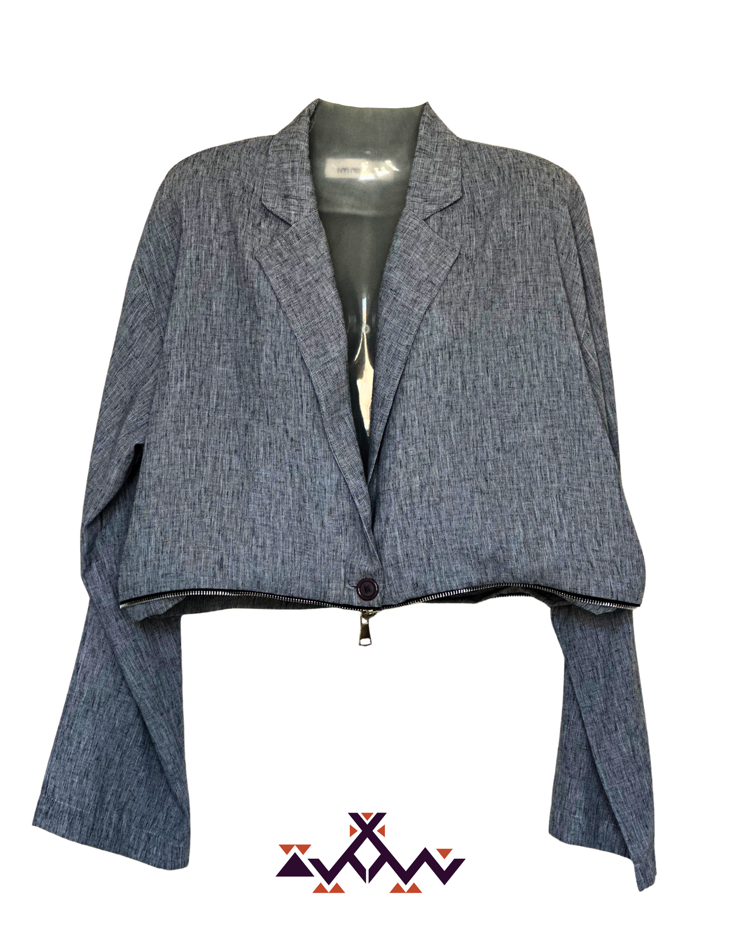 š©¶ Silver Haze Zipper Blazer