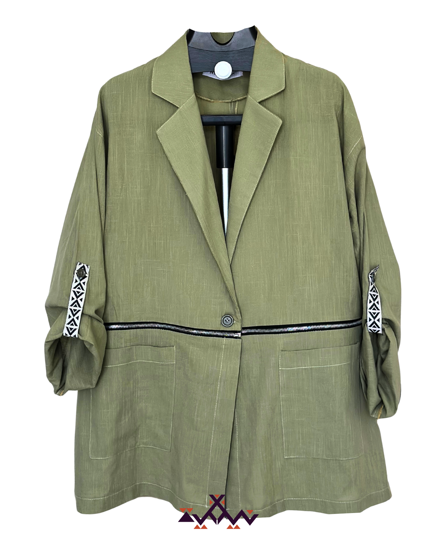 Nyllya Sage whisper Zipper Blazer
