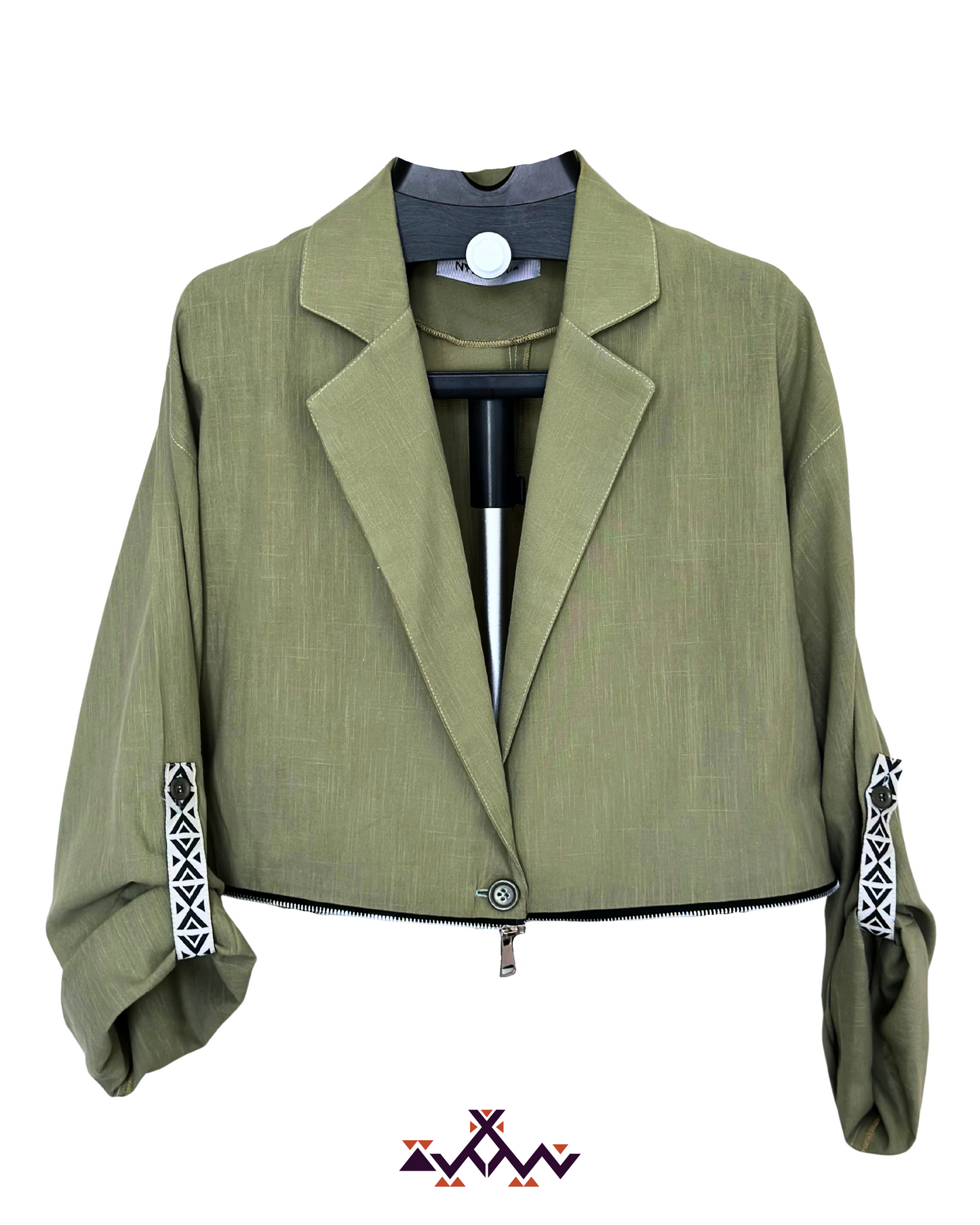 Nyllya Sage whisper Zipper Blazer