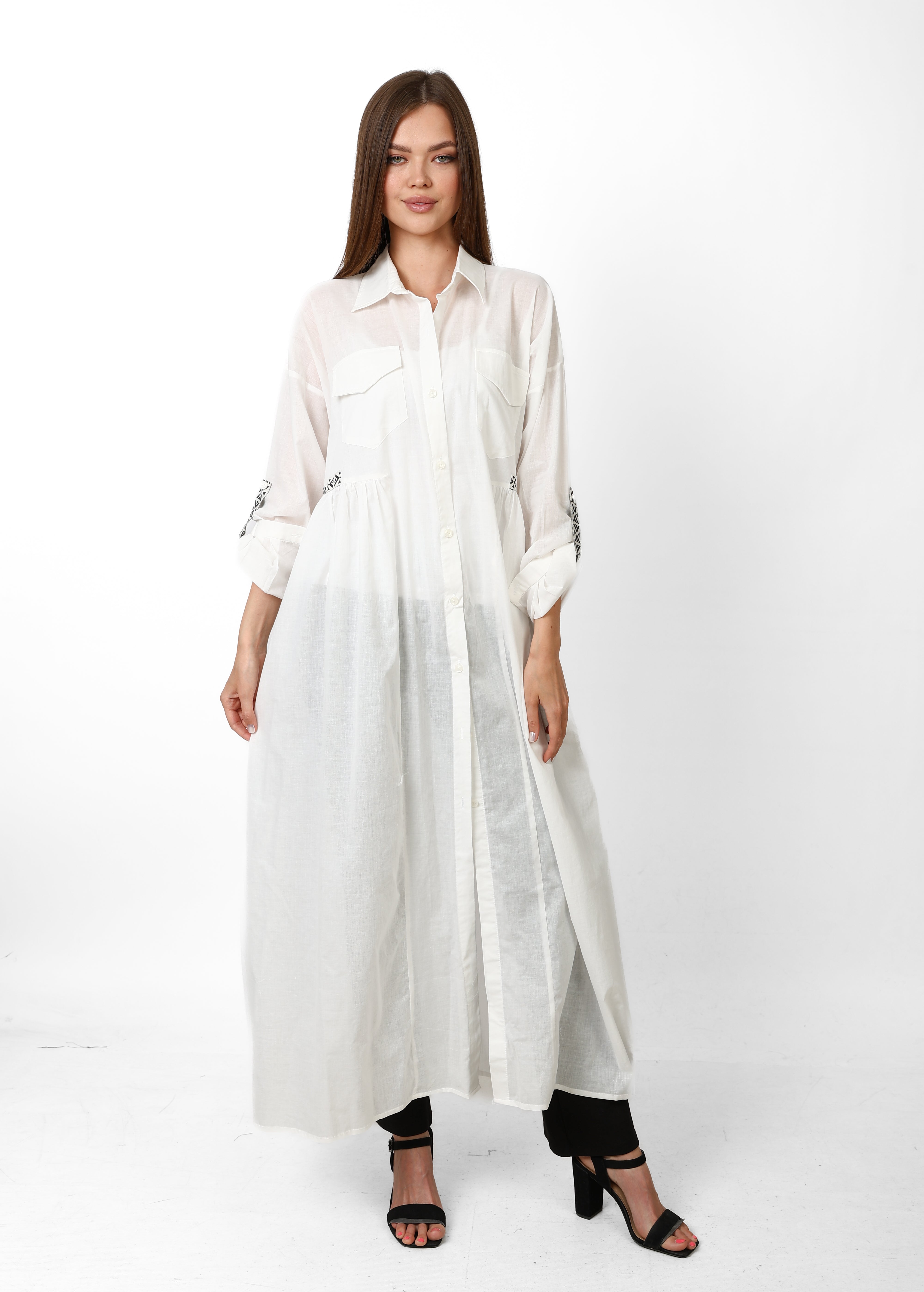 Nyllya White Shirt Dress